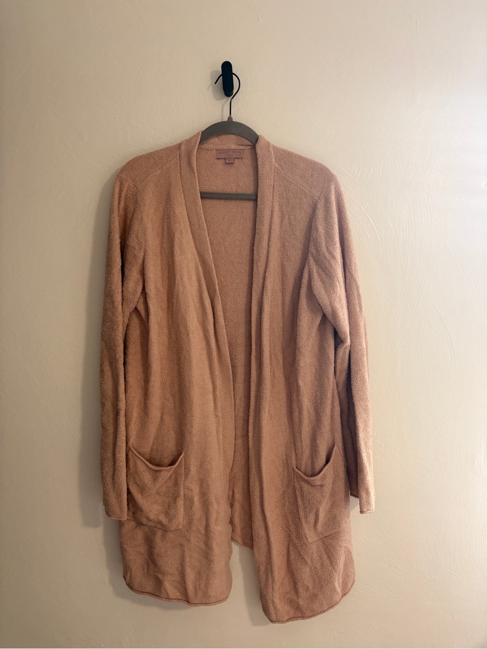 Barefoot Dreams Open-Front Cardigan in Blush Tan